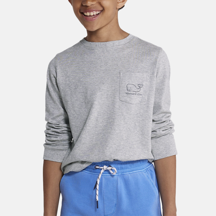 Camiseta Manga Larga Boys - Grey Heather