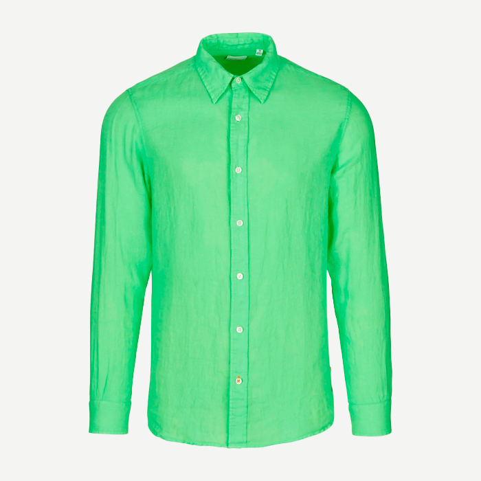 Camisa M/L de Lino Amalfi - Green