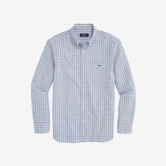 Camisa M/L Stretch Poplin Tattersall Shirt