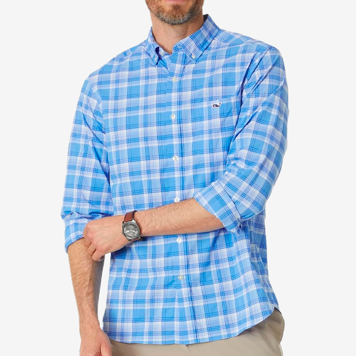 Camisa de nailon a cuadros