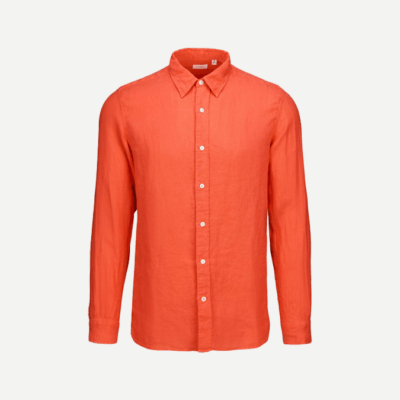 Camisa M/L de Lino Amalfi - Orange