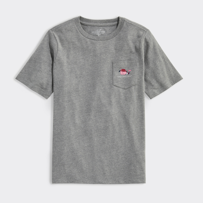 Camiseta M/C Boys' Fish Whale Med Grey Heather