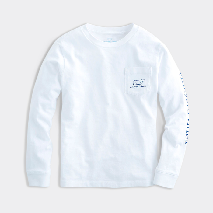 Camiseta M/L Vineyard Vines Boys - Vintage Whale Pkt Tee White