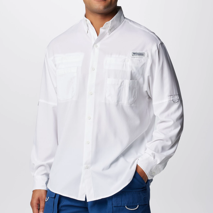 Camisa M/C Columbia PFG Tamiami™ II Long Sleeve Shirt White