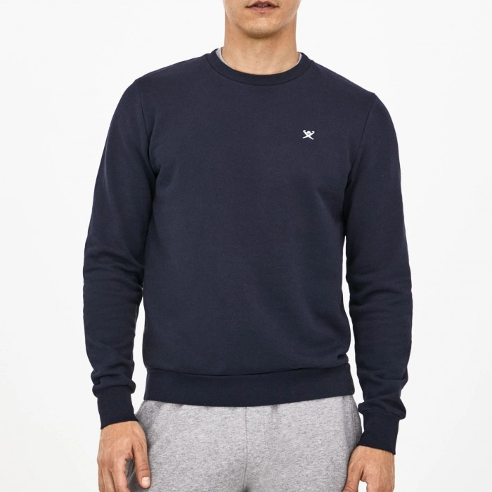 Sueter Hackett Ldn Logo Crw L Dk Navy