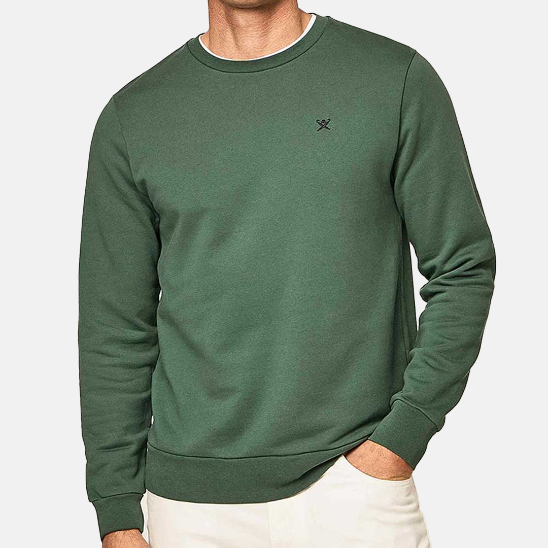 Sueter Hackett Ldn Logo Crw L Dk Sage Green