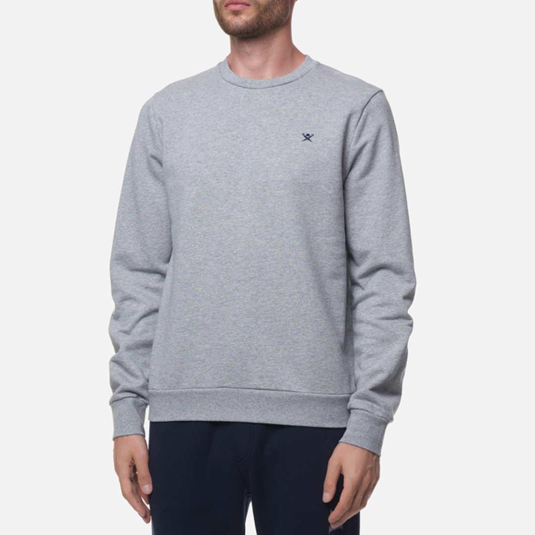 Sueter Hackett Ldn Logo Crw L Dk Grey