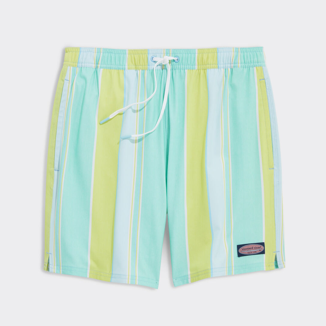 Calzoneta 7 Inch Printed Chappy Swim Trunks Wharf Stp Wild Lime