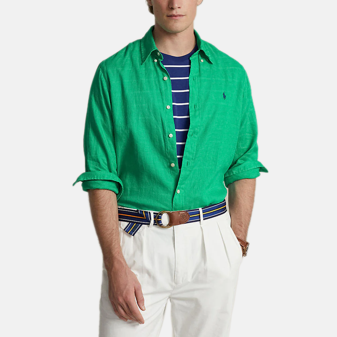 Camisa M/L - Cubdppcs-long Sleeve-Sport Shirt Lino Green