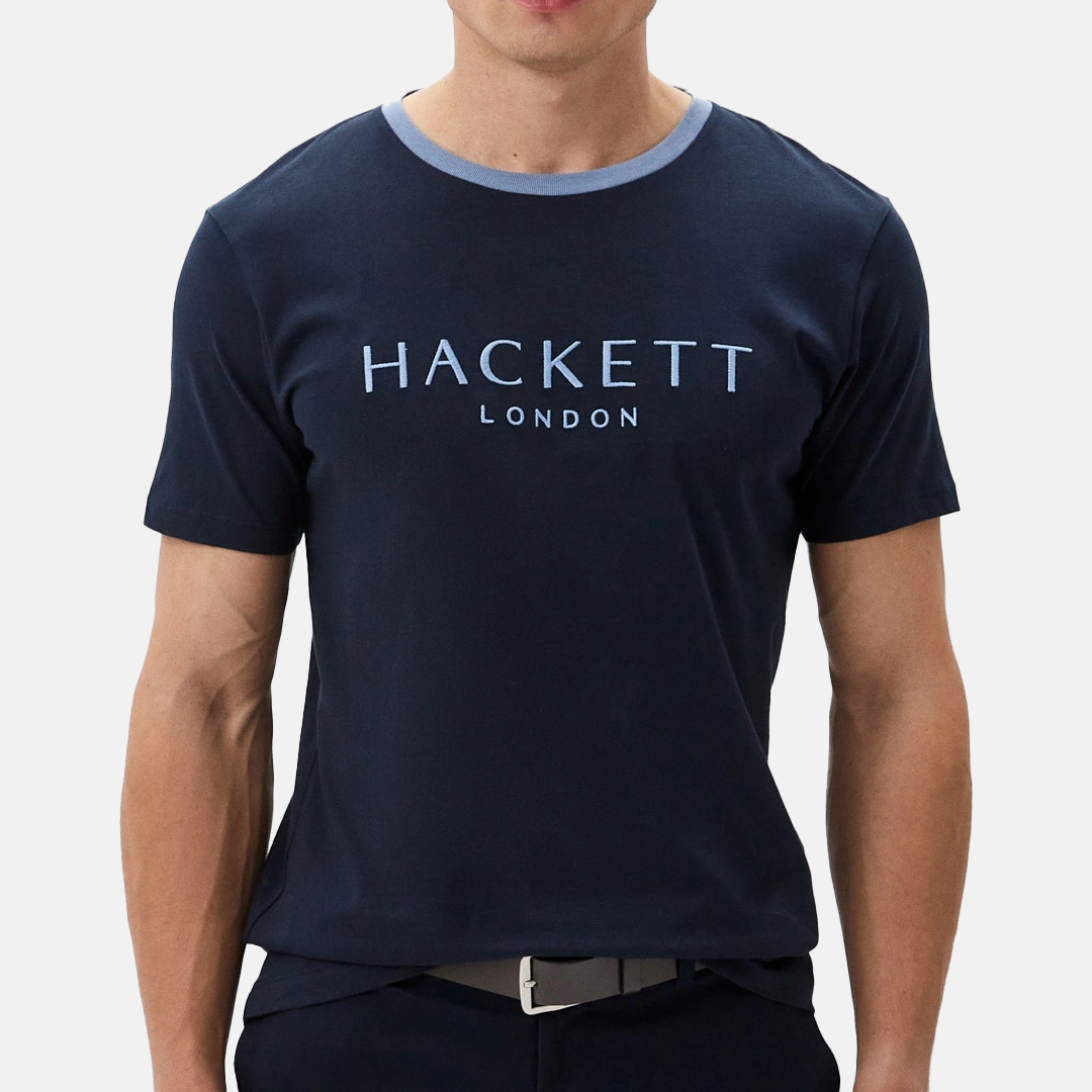 Camiseta Hackett With Logo Classic Navy