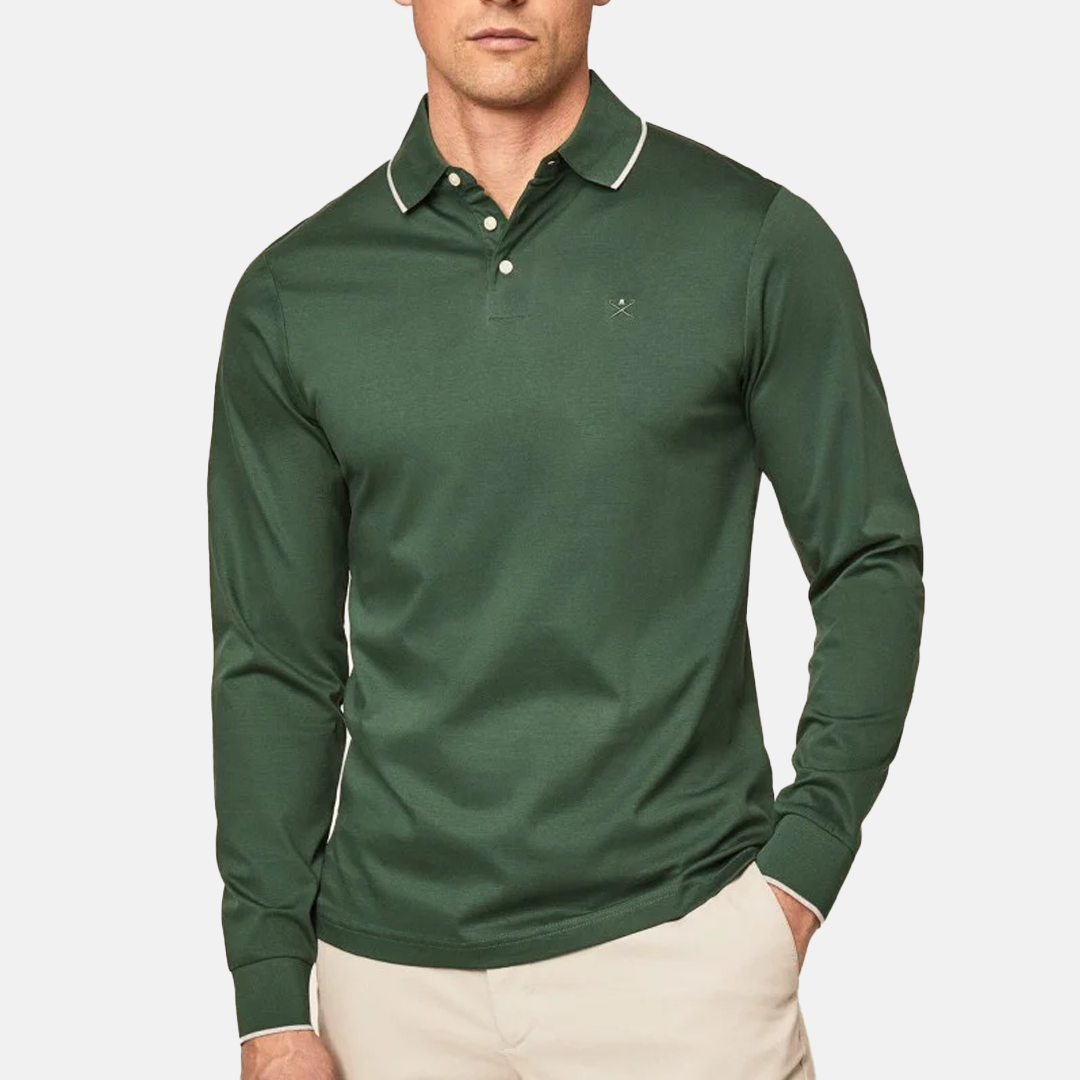 Camisa Sport - Hackett L/S Micro Tipped Polo