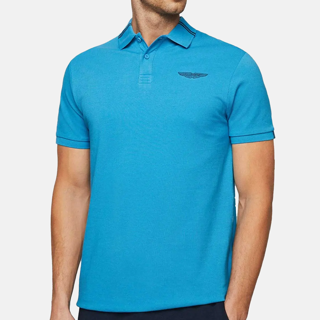 Camisa Hackett Aston Martin Racing TIPPED Polo - Hypa blue
