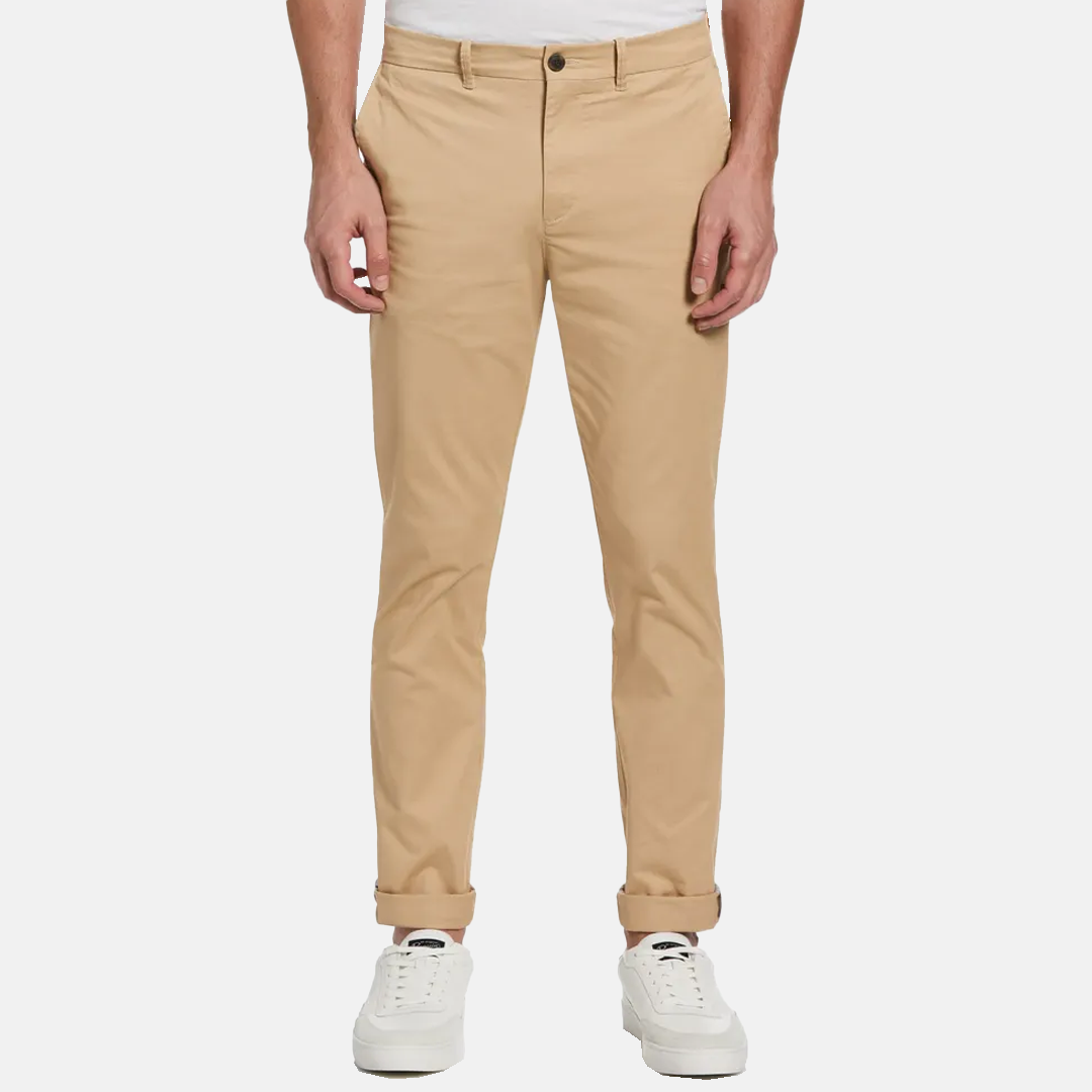Pantalon Basico Liso Twill Chino Khaki