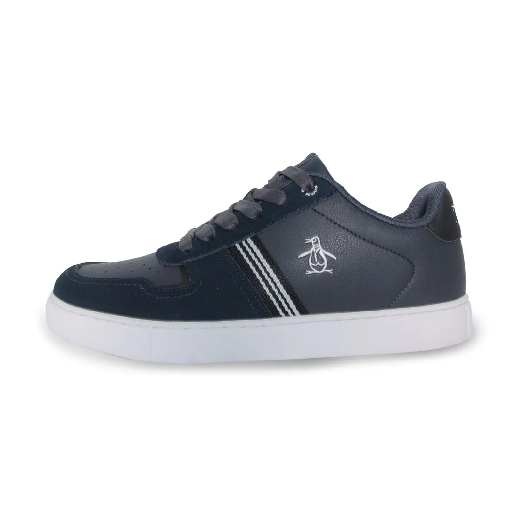 Calzado Casual Azul Negro Con Suela Blanca