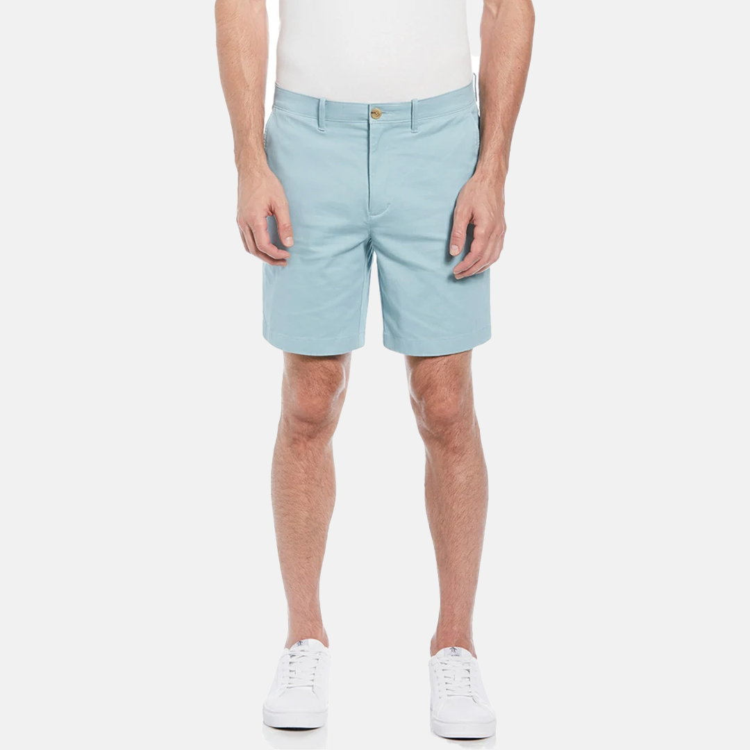Short Penguin Moda Liso Twill Chino Celeste