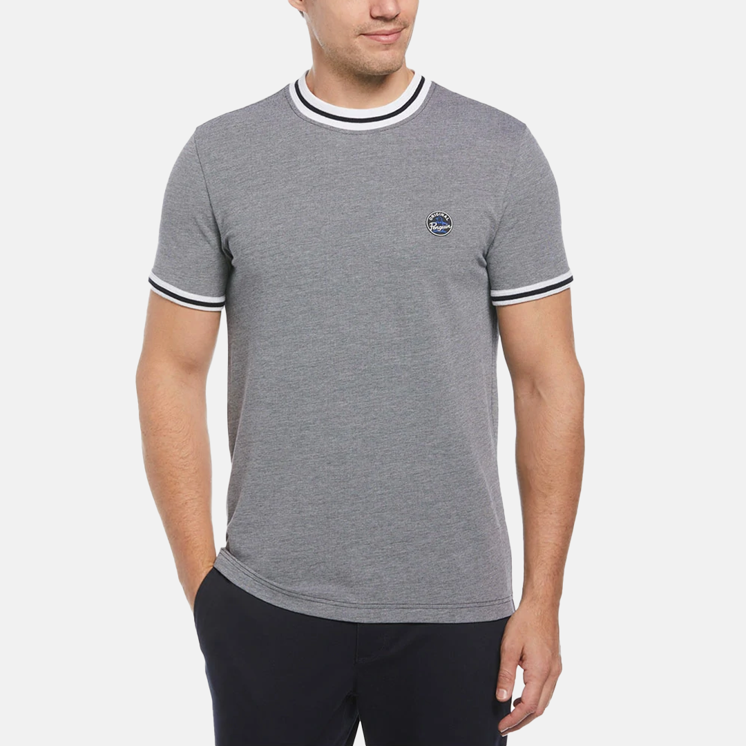 Camiseta Penguin Pique Manga Corta Gris