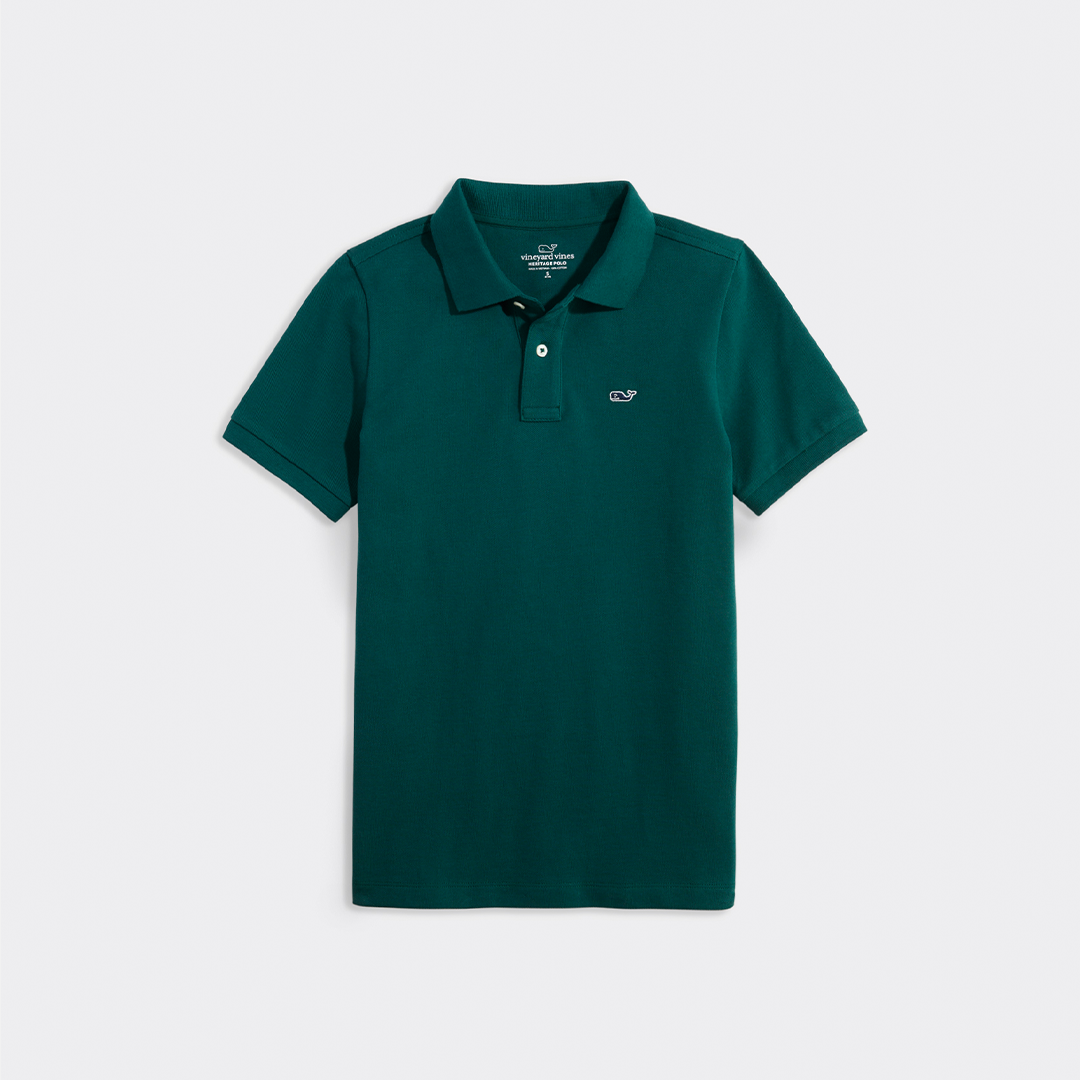 Polo Vineyard Boys' HERITAGE PIQUE POLO ChCHARLESTON GREEN