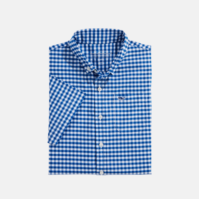 Camisa M/C Vineyard Boys' On-The-Go brrrº Gingham Shirt - Imagen 3