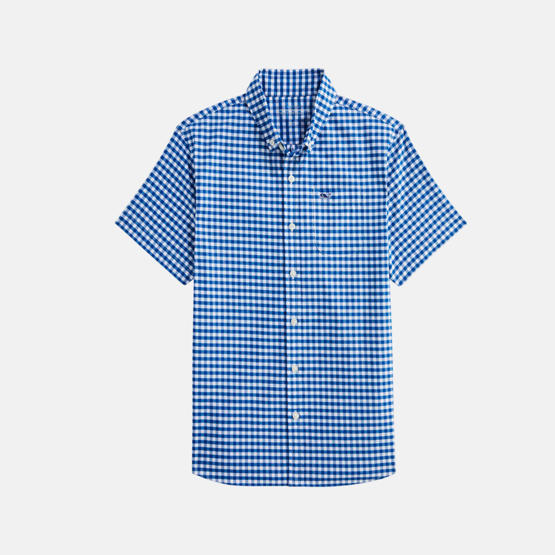 Camisa M/C Vineyard Boys' On-The-Go brrrº Gingham Shirt