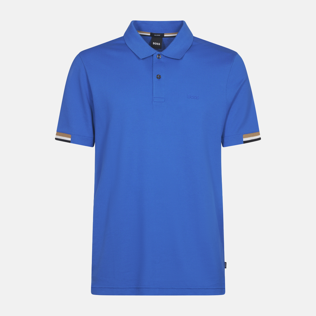 Camisa Sport BOSS - Polo regular fit con logo de goma Bright Blue
