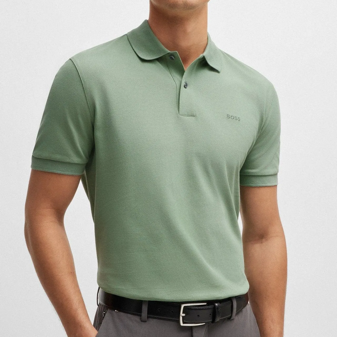 Camisa BOSS Polo Shirt Pallas De Algodón Con Logo - Open Green