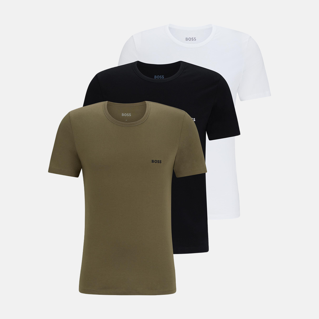 Camiseta Int C/R 3pz - BOSS Tio Open Verde, Negro y Blanco