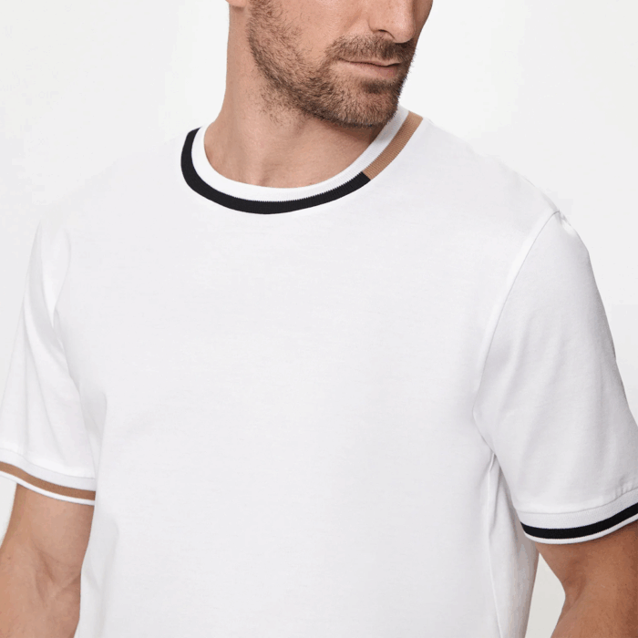 Camiseta BOSS Medium Beige Regular Fit T-Shirt White - Imagen 2