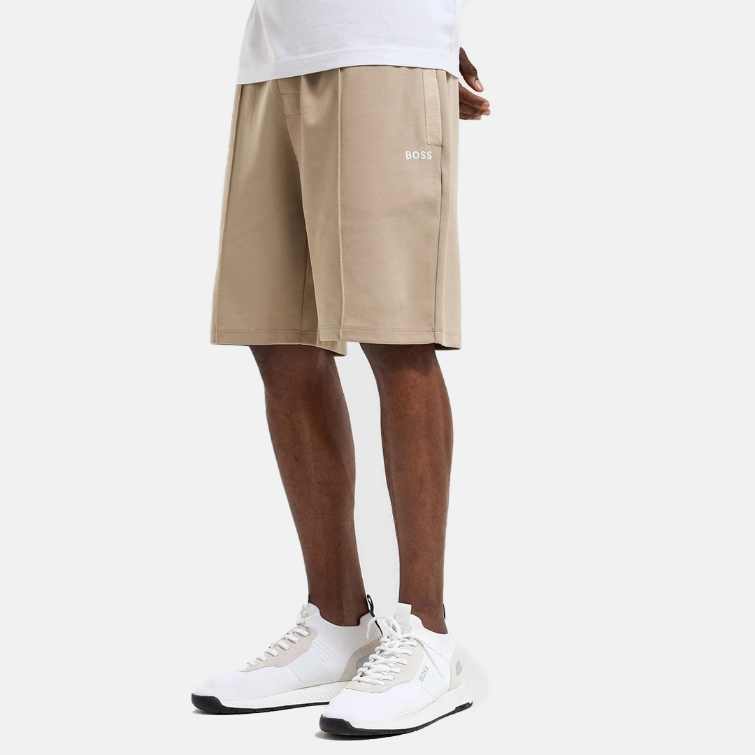 Pantalón Corto BOSS de algodón Dark beige