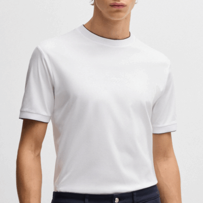 Camiseta BOSS x Porsche Thompson 40 T Shirt Blanco