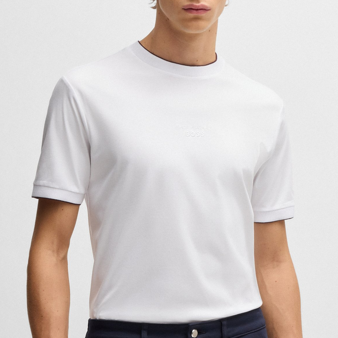 Camiseta BOSS x Porsche Thompson 40 T Shirt Blanco