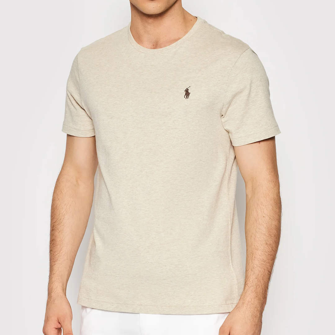 Camiseta Polo Custom Slim Fit Jersey Crewneck T-Shirt - Dune