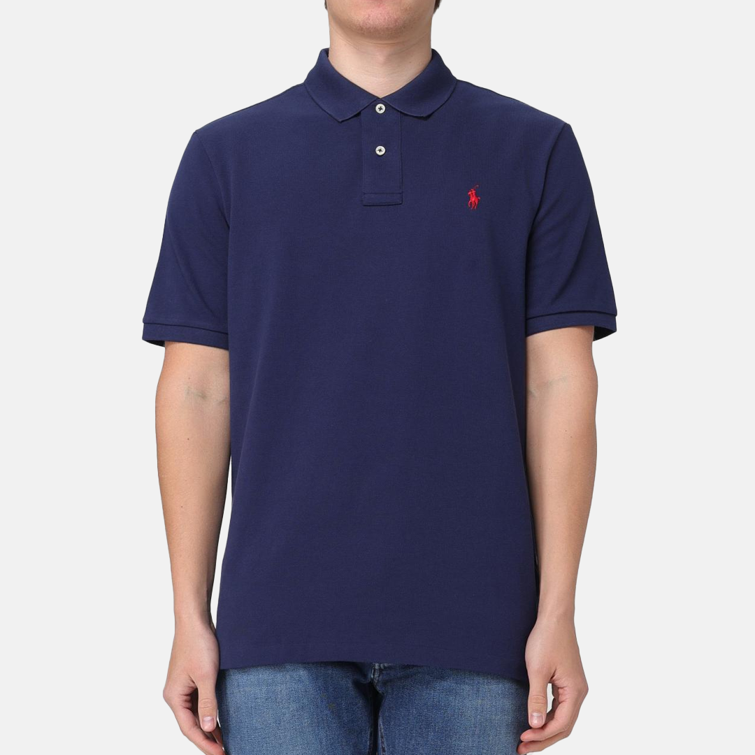 Camisa Polo Ralph Lauren Slim Fit Mesh Navy
