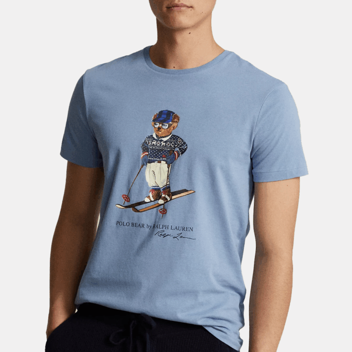 Camiseta classic fit jersey t-shirt - Polo Bear LightBlue