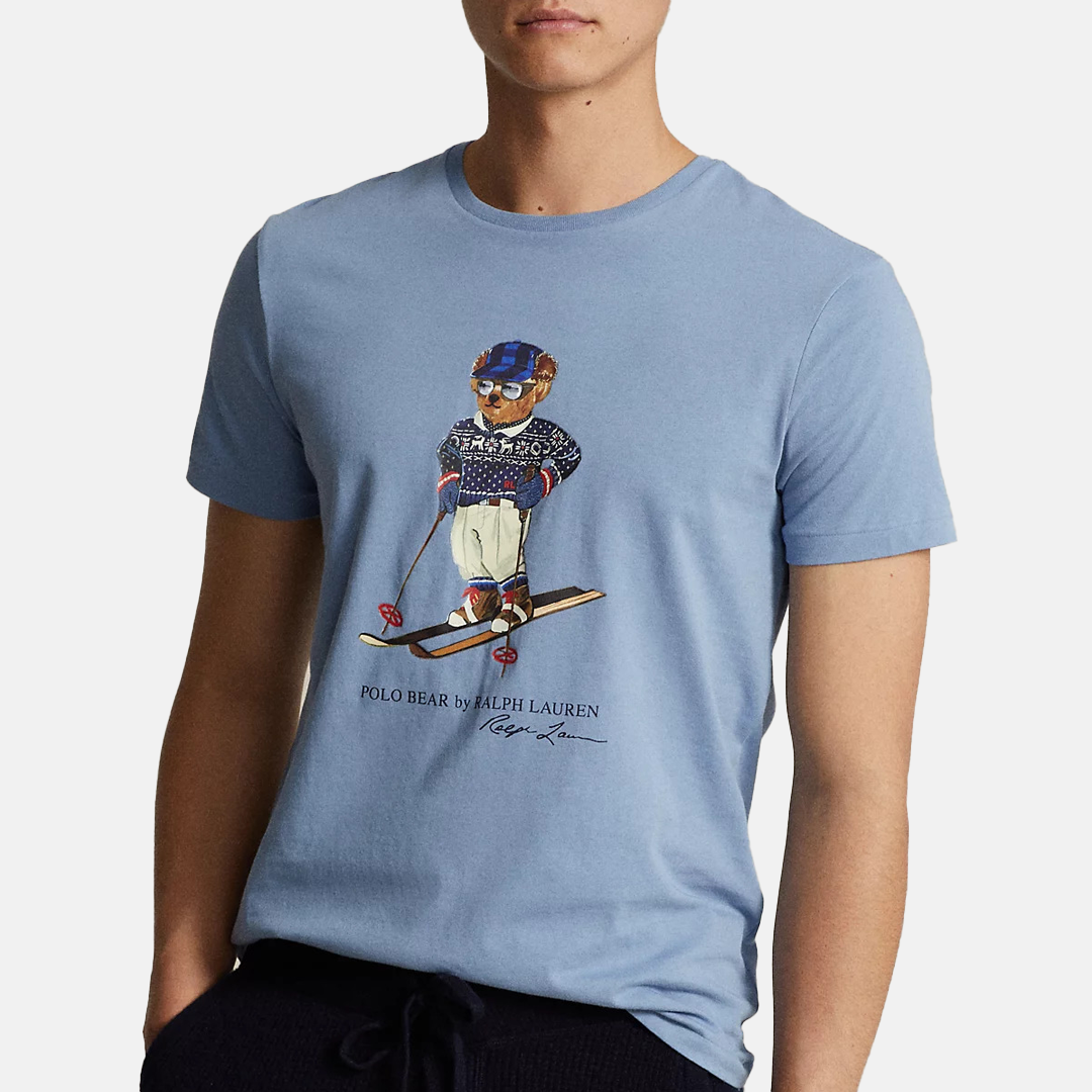 Camiseta classic fit jersey t-shirt - Polo Bear LightBlue