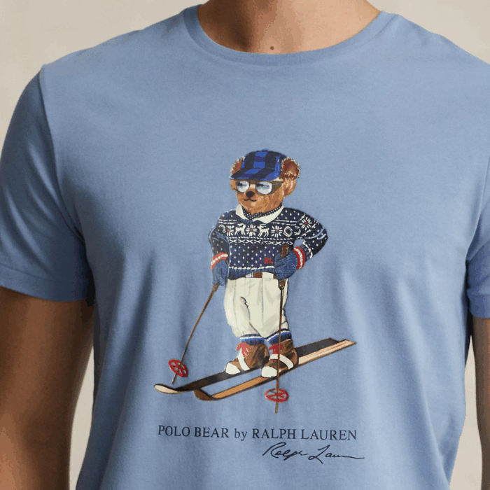 Camiseta classic fit jersey t-shirt - Polo Bear LightBlue - Imagen 2