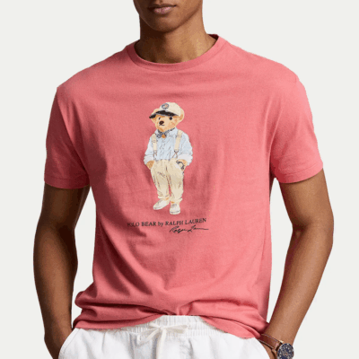 Camiseta classic fit jersey t-shirt - Polo Bear Red