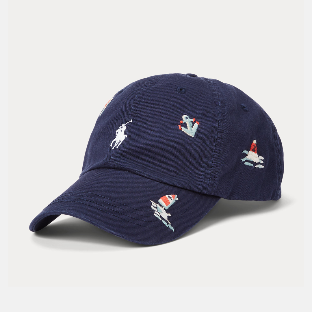 Gorra Polo Logo-Embroidered Cotton-Twill Baseball Cap
