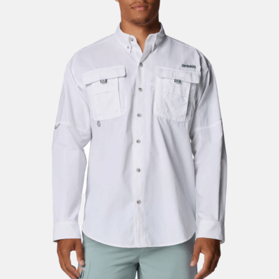 Camisa M/L Columbia BAHAMA II L/S SHIRT White