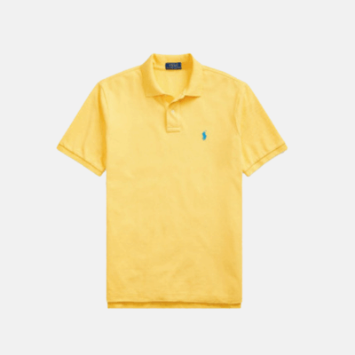 Camisa Polo Ralph Lauren Slim Fit Mesh Corn Yellow