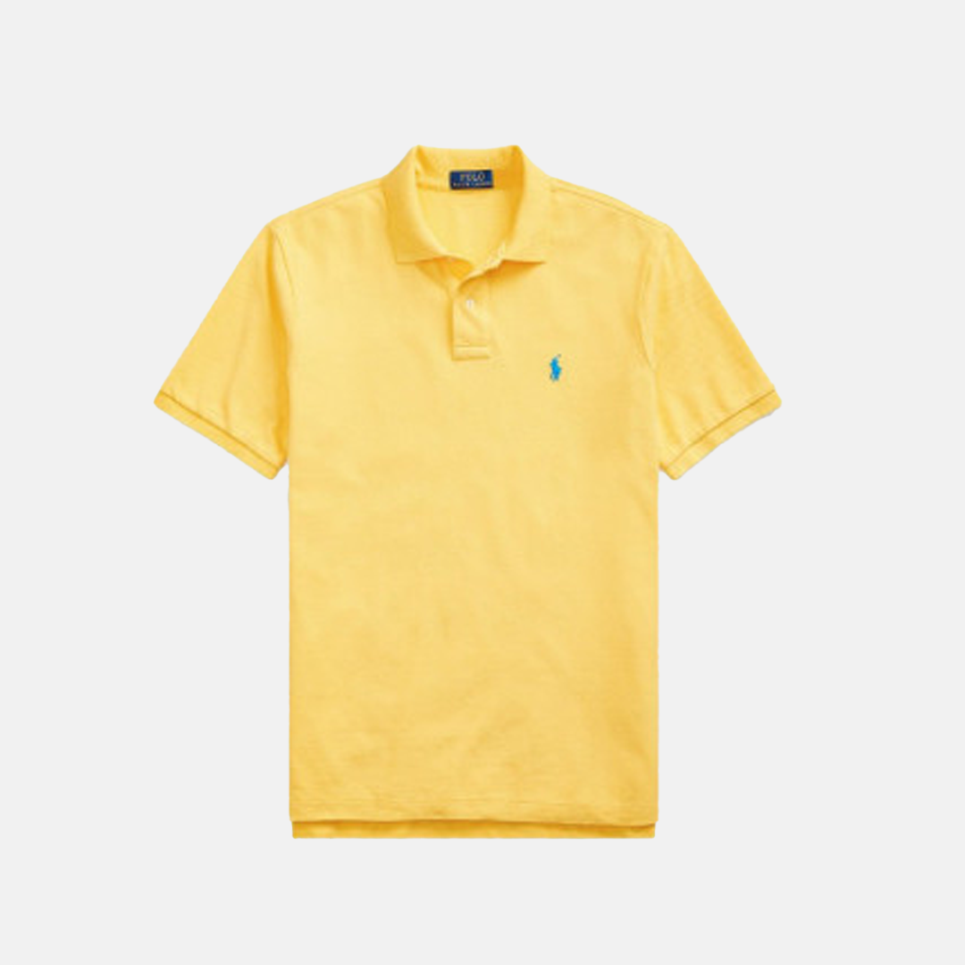 Camisa Polo Ralph Lauren Slim Fit Mesh Corn Yellow