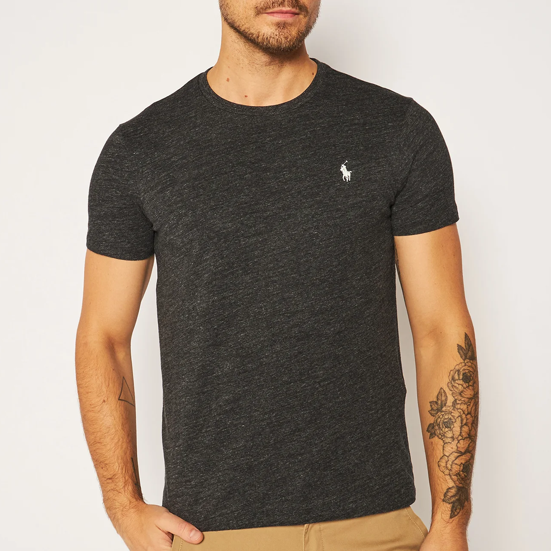 Camiseta POLO M/C Slim Fit Black Marl Heather