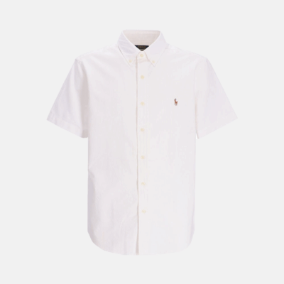 Camisa M/C Custom Fit Linen Shirt White Pony Color