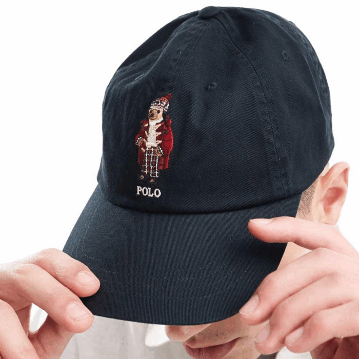 Gorra de béisbol con bordado del logotipo Polo Bear - Black - Imagen 2