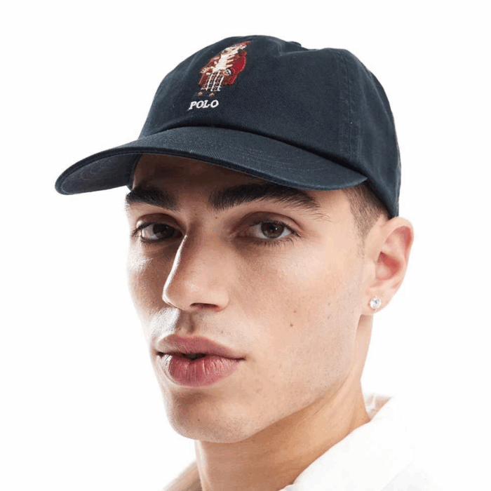 Gorra de béisbol con bordado del logotipo Polo Bear - Black - Imagen 3
