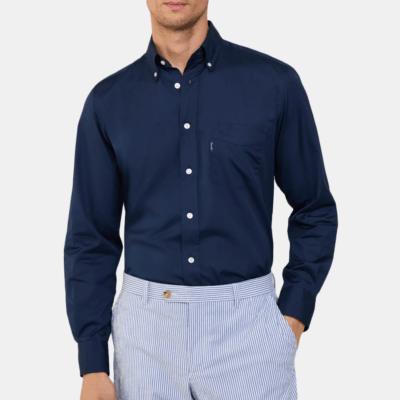Camisa M/L facconable regular fit poplin shirt Navy