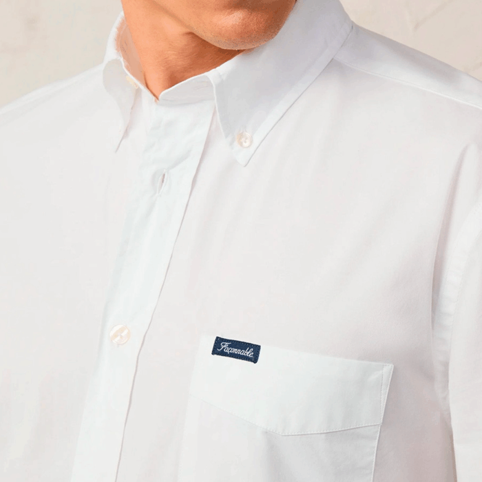 Camisa M/L facconable regular fit bengal striped oxford shirt White - Imagen 3