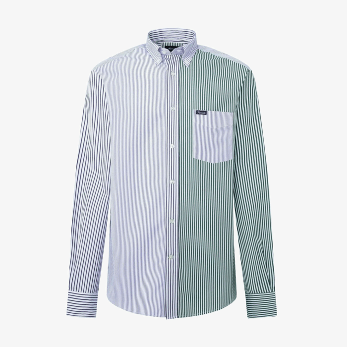Camisa M/L facconable regular fit stripe shirt Multi Str Pop - Imagen 4