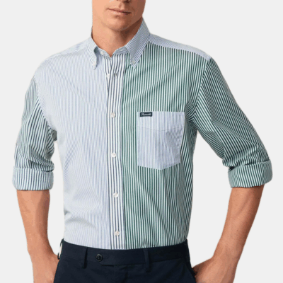 Camisa M/L facconable regular fit stripe shirt Multi Str Pop
