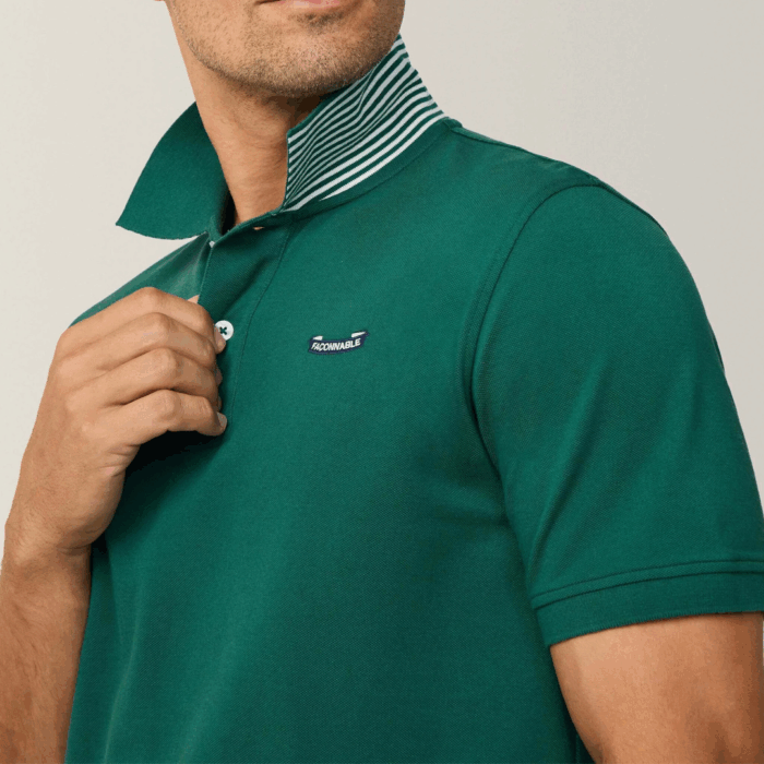 Camisa Polo Facconable polo pima fit regular Verde - Imagen 2