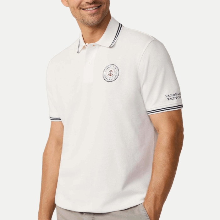Camisa Polo Facconable fit regular Yatch Club Badge Pol